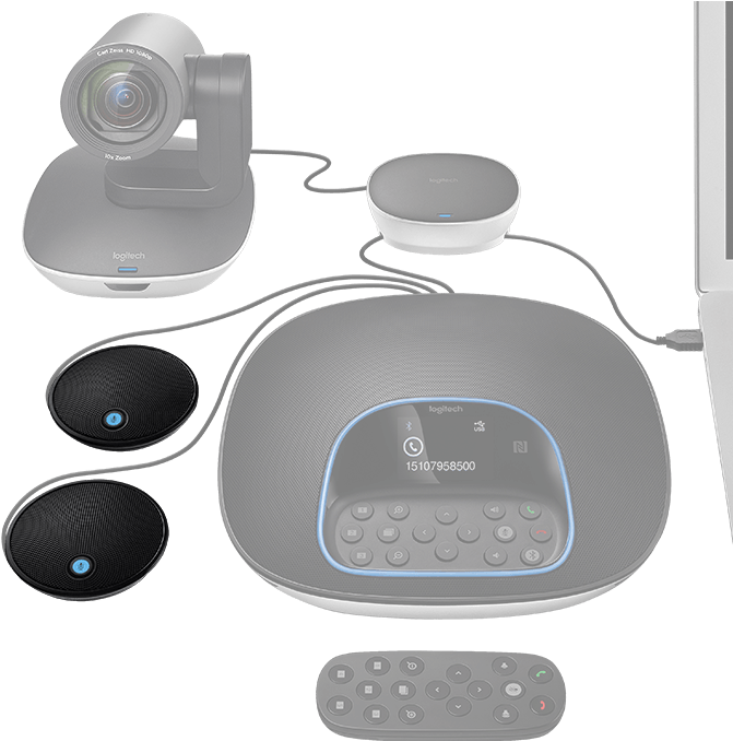Group Expansion Mics - Logitech Video Conference Kit Clipart (800x687), Png Download