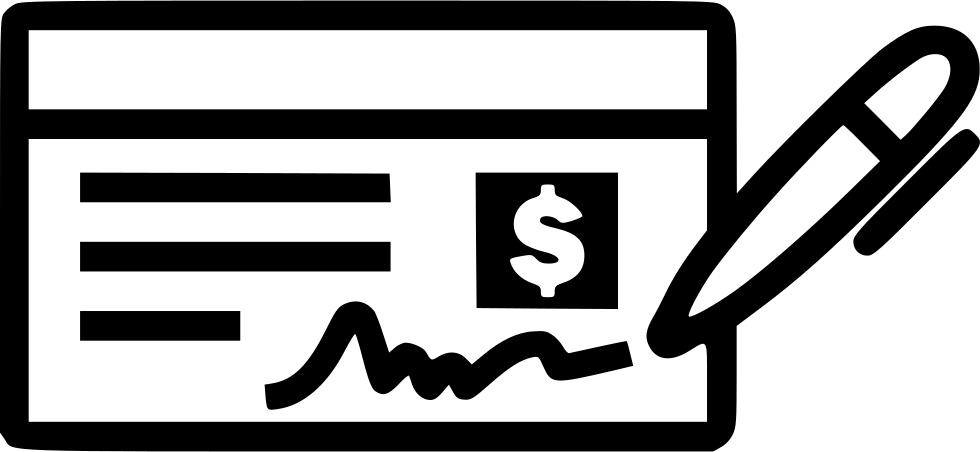 Cheque Icon - Cheque Png Clipart (980x452), Png Download