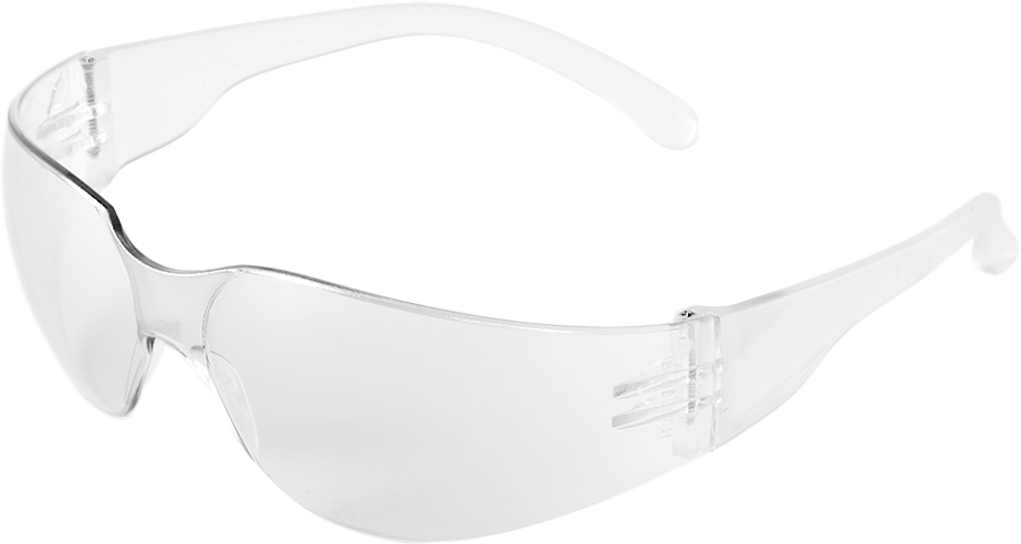 Clear Safety Glasses - Black-and-white Clipart (1000x568), Png Download
