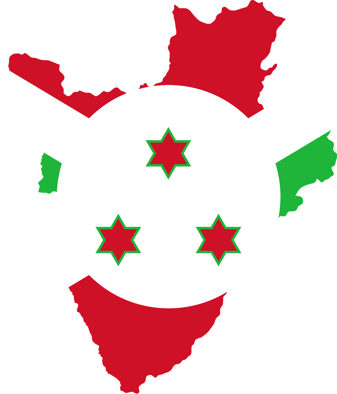 Burundi Flag Map Clipart (1093x1280), Png Download