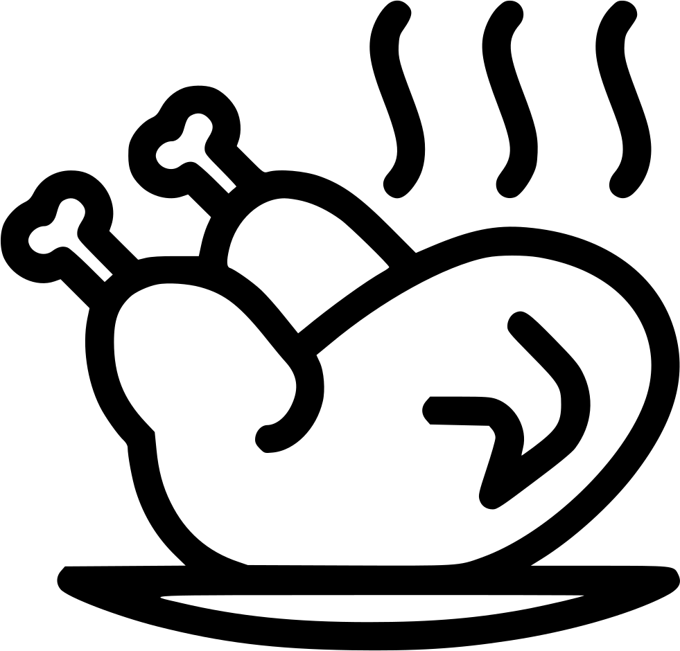 Png File - Cooked Chicken Black Png Clipart (981x940), Png Download