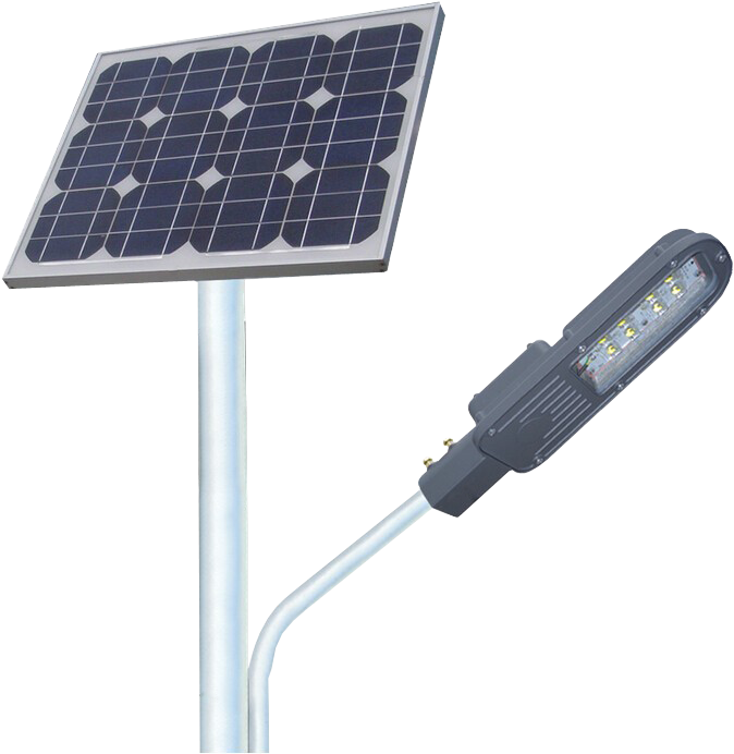 Poteau D'éclairage Public Solaire De 80w - Solar Led Street Light Set Clipart (817x727), Png Download