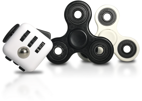 Fidget Spinner Ceramic Bearing - Fidget Spinner And Cube Clipart (600x600), Png Download