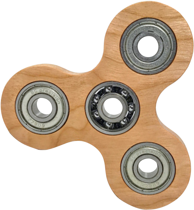 Cherry Wood Hand Fidget Spinner - Cherry Wood Fidget Spinner Clipart (1000x1000), Png Download