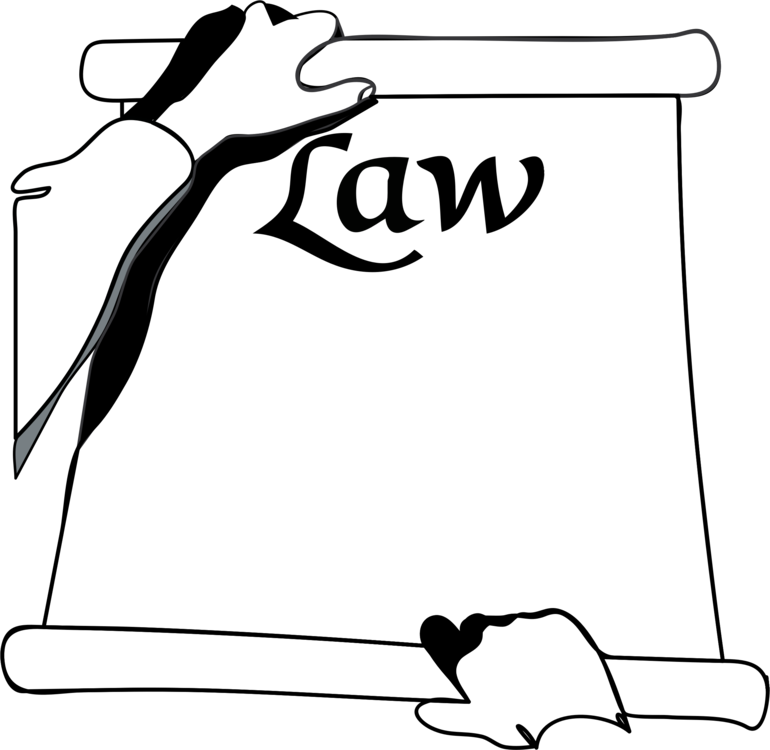 Lawyer Court Law Enforcement Drawing - Law Clipart Black And White - Png Download (770x750), Png Download