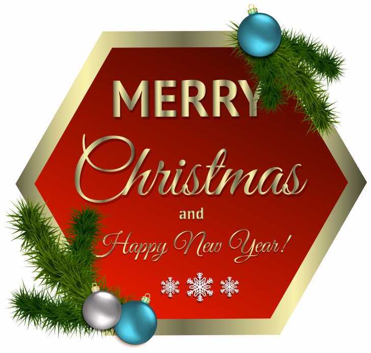 Merry Christmas Decoration Sign - Christmas Ornament Clipart (728x693), Png Download