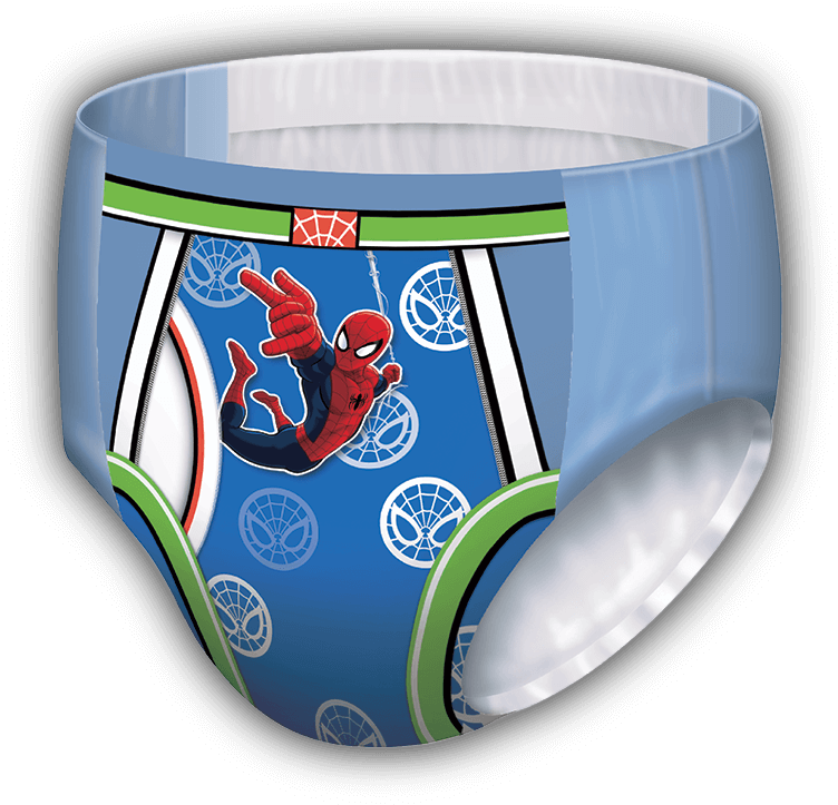 Goodnites® Spider-man Nighttime Underwear For Boys - Briefs Clipart (1061x813), Png Download