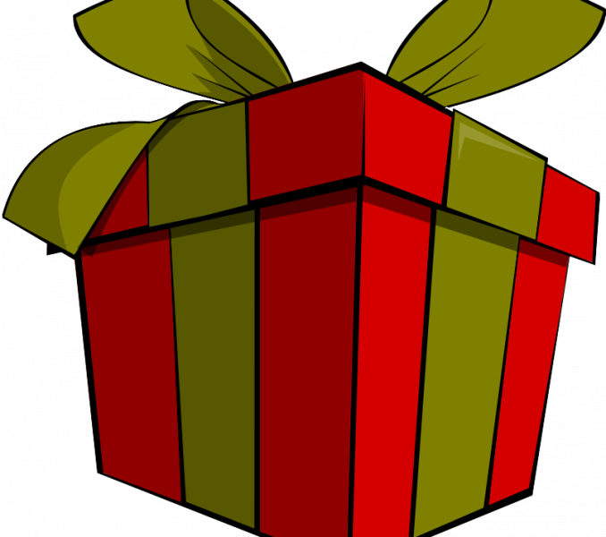 Graphic Black And White Stock Christmas Gift Free Presents - Christmas Gift Clipart Png Transparent Png (678x600), Png Download