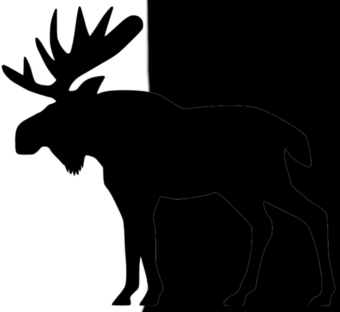 I Will Make Photos To Png - Moose Stencil Clipart (680x624), Png Download