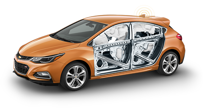 Cruze - 2017 Chevrolet Cruze Airbags Clipart (980x408), Png Download