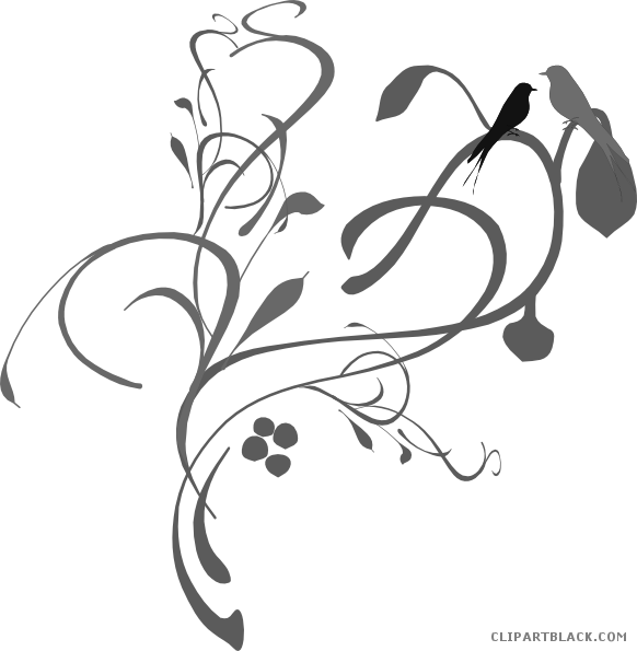 Animal Free Black White Images Clipartblack - Vines Clip Art - Png Download (582x595), Png Download