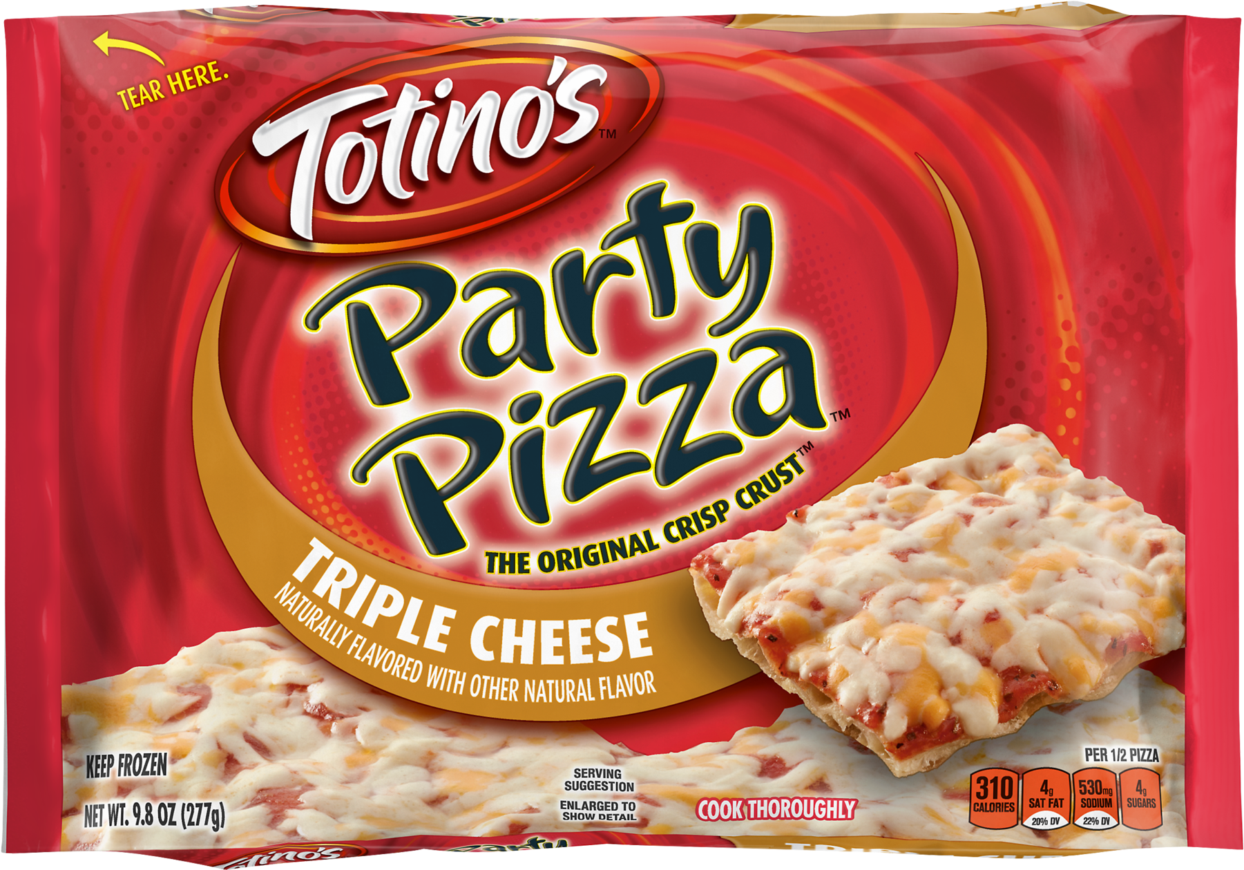 Totinos Party Pizza Triple Cheese Clipart (1800x1800), Png Download