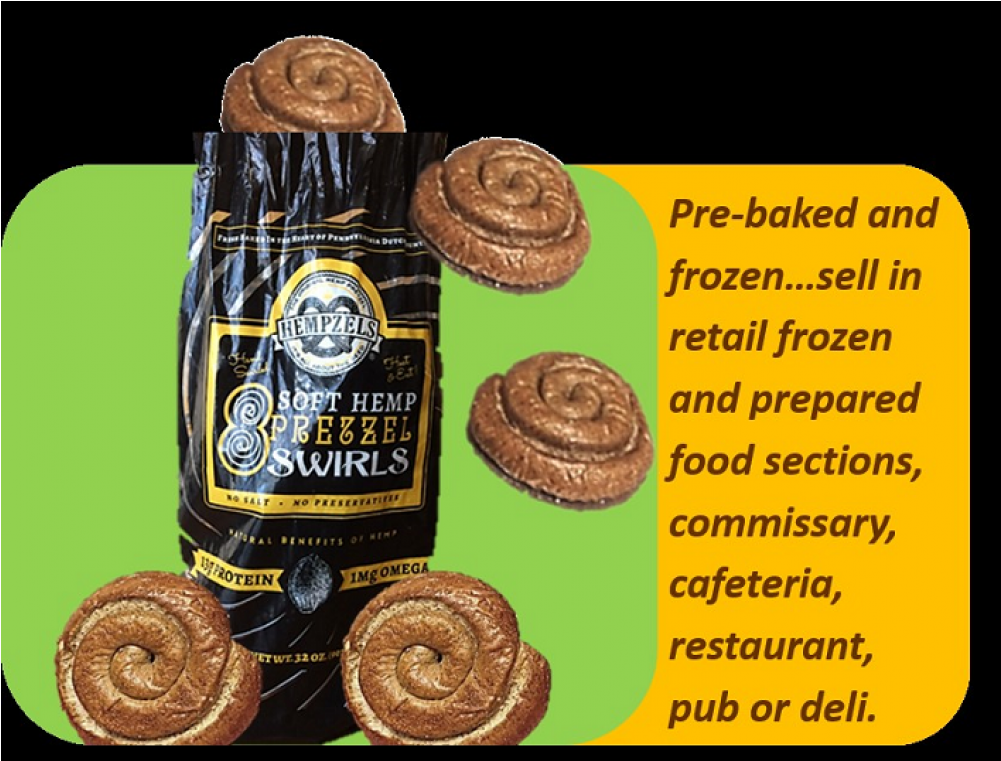 Hempzels 8 Pack Frozen Pretzel Swirls Plus Jam Clipart (1000x1000), Png Download