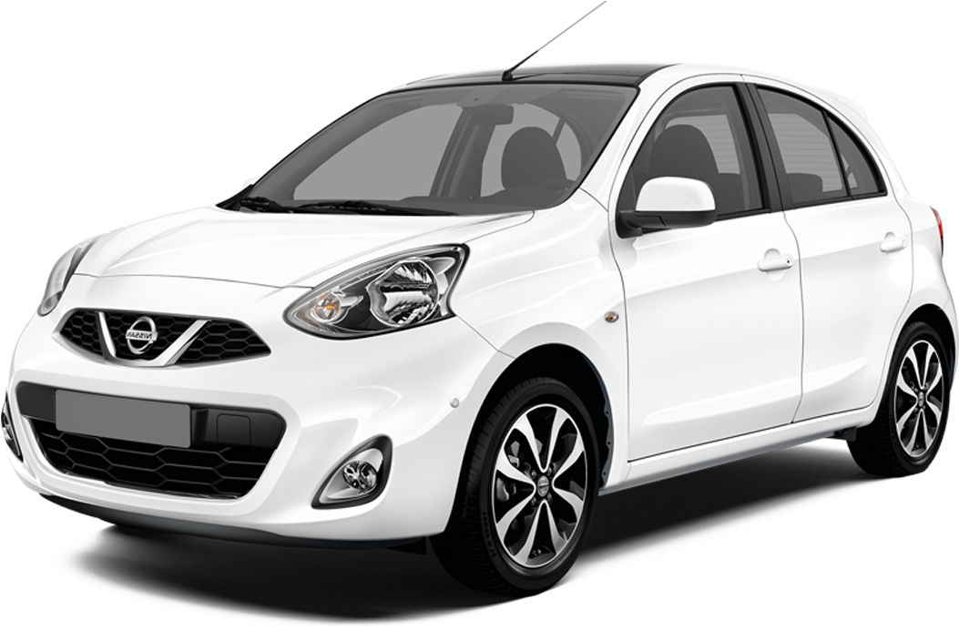 Nissan March - Mazda 2 2017 White Clipart (1145x721), Png Download