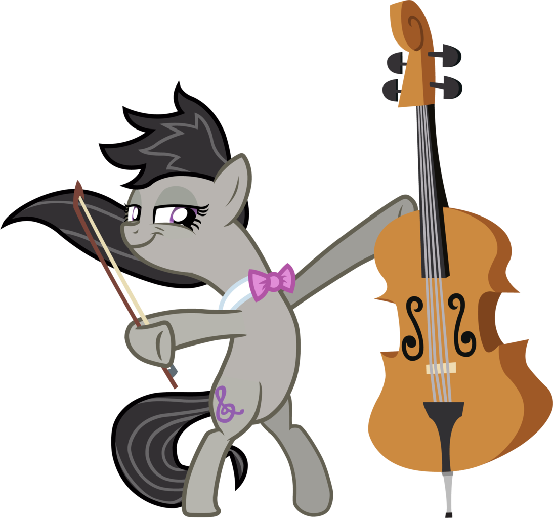 Cello Vector Transparent Background - Octavia Mlp Vector Clipart (1093x1024), Png Download