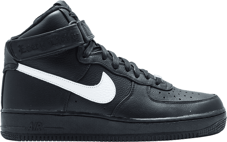Nike Vlone X Air Force 1 High 'london' - Air Force 1 Black And White High Clipart (750x472), Png Download