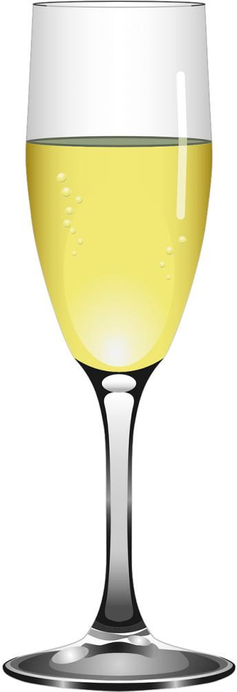 Glass Of Champagne Clip Art - Png Download (500x1000), Png Download