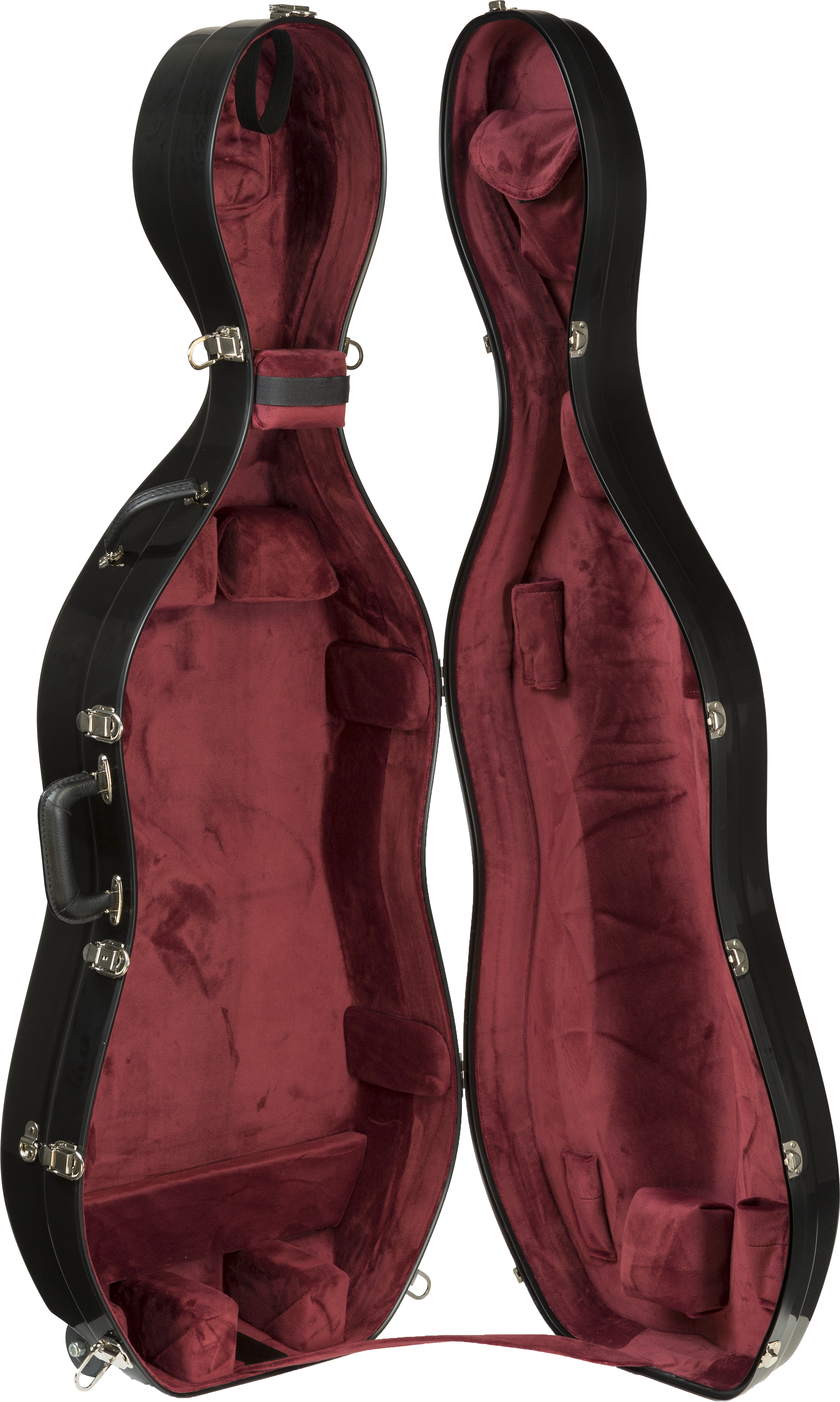 B2000 Fiberglass Suspension Cello Case With Wheels Clipart (2769x4621), Png Download