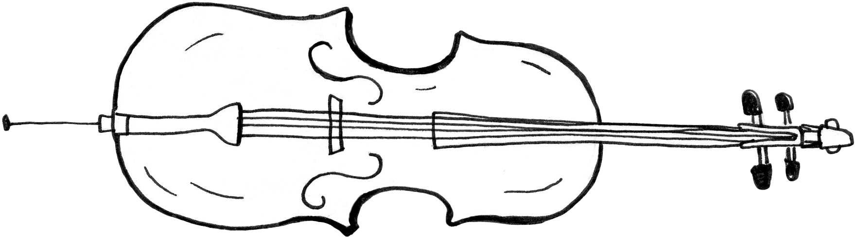 Illustration By Shannon Delurio - Violin Clipart (2009x618), Png Download