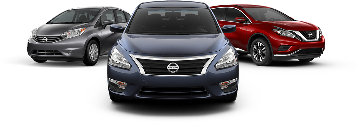 2016 Nissan Lineup - Nissan Cars Line Up Clipart (1200x456), Png Download
