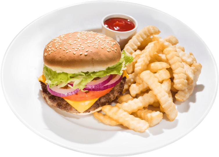 Bbq Food Plates Png - L&l Hawaiian Bbq Cheeseburger Clipart (801x620), Png Download