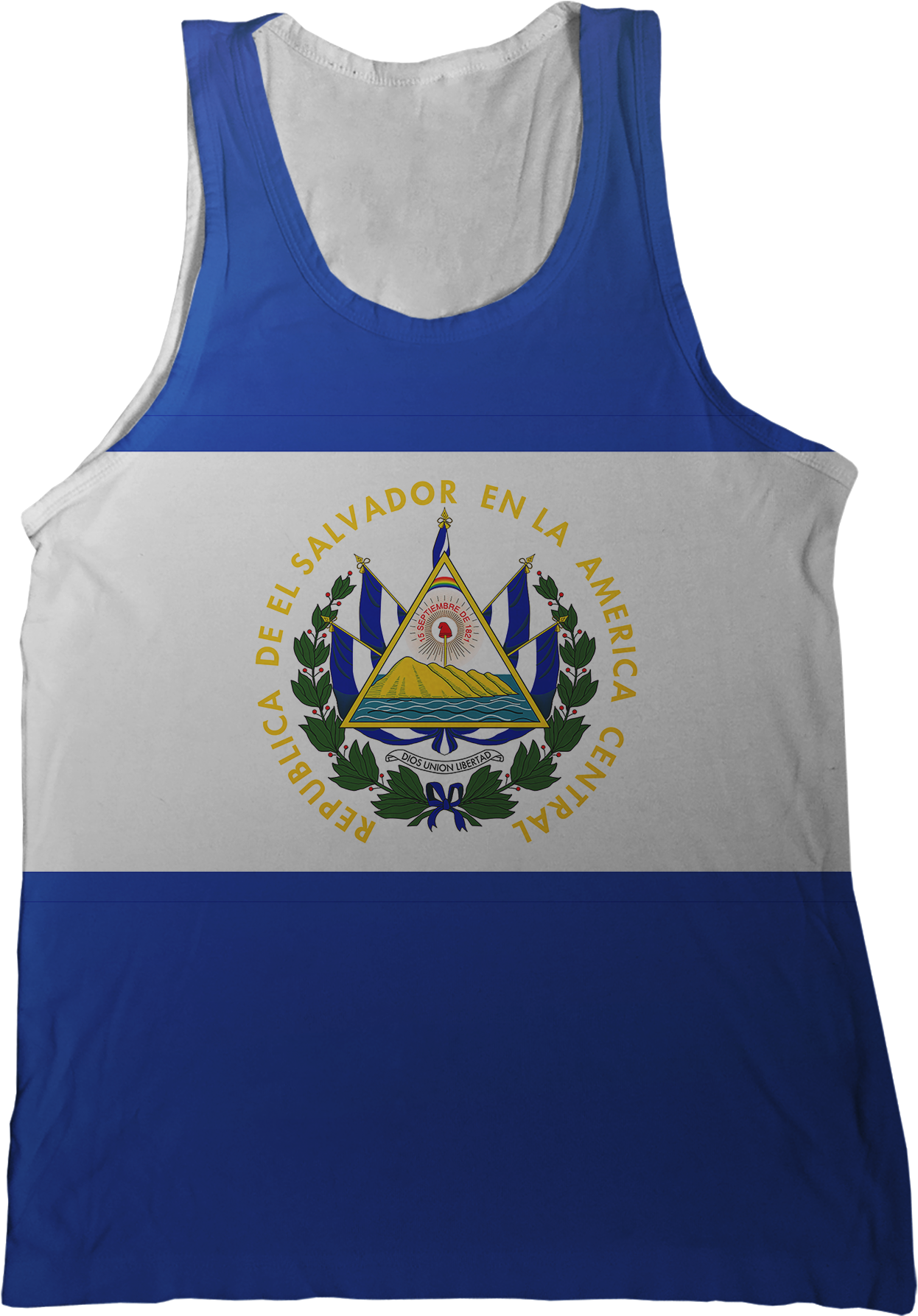 El Salvador Flag Tank Top - Salvador Flag Clipart (1246x1787), Png Download