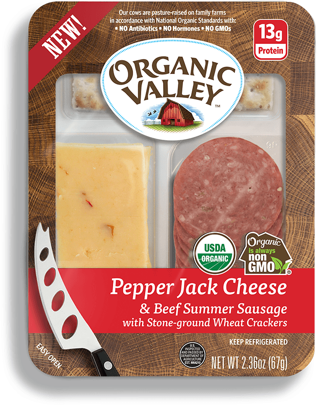 Pepper Jack & Original Summer Sausage Snack - Organic Valley Snack Kit Clipart (760x1140), Png Download