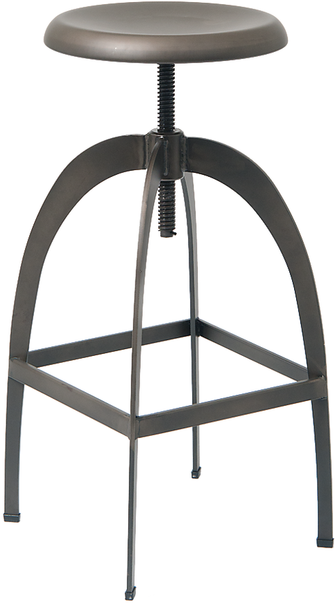 Indoor Industrial Steel Bar Stool With Archway Legs - Bar Stool Clipart (808x1280), Png Download