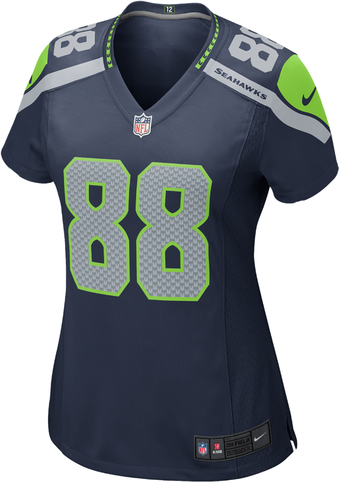 Nike Nfl Seattle Seahawks Women's Football Home Game - Seahawks Jersey 21 Clipart (1000x1000), Png Download