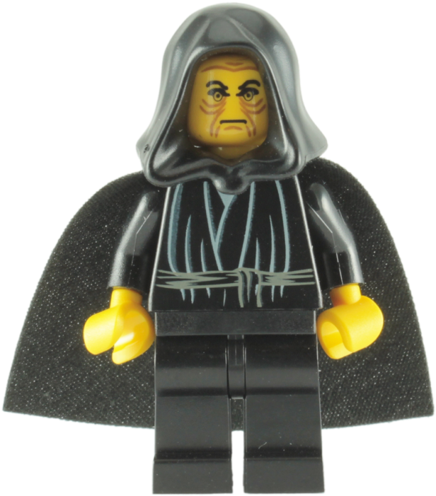 Lego Emperor Palpatine Minifigure - Original Lego Emperor Palpatine Clipart (616x701), Png Download