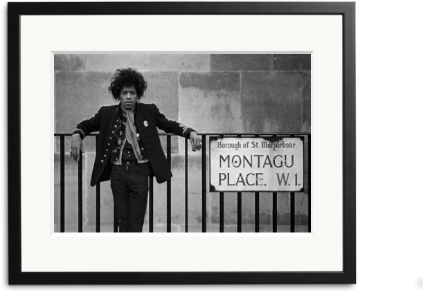 Jimi Hendrix On Montagu Place, London, 1967 Sonic Editions - Jimi Hendrix Montagu Square Clipart (696x660), Png Download