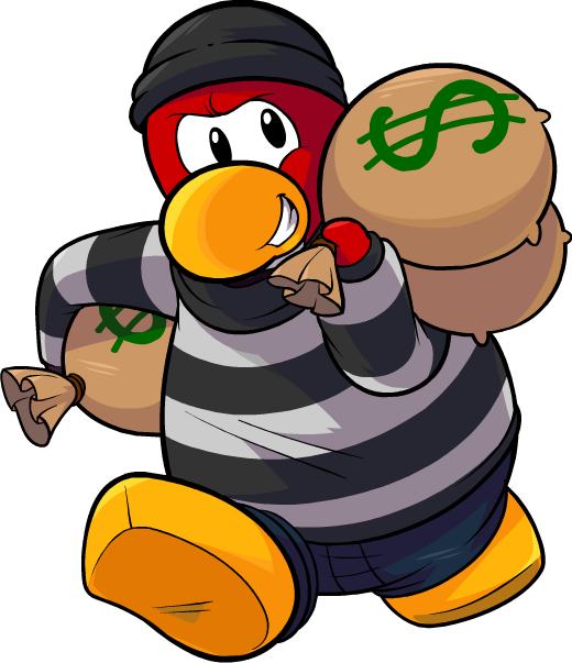 Image Red Png Wiki Fandom Powered By - Club Penguin Robber Png Clipart (520x603), Png Download