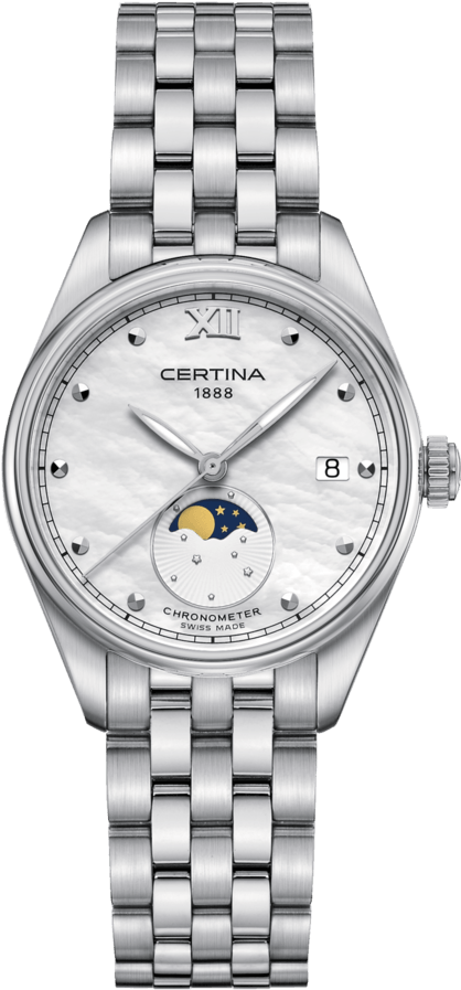 Ds-8 Lady Moon Phase - Certina Ds 8 Lady Moon Phase Clipart (457x1040), Png Download