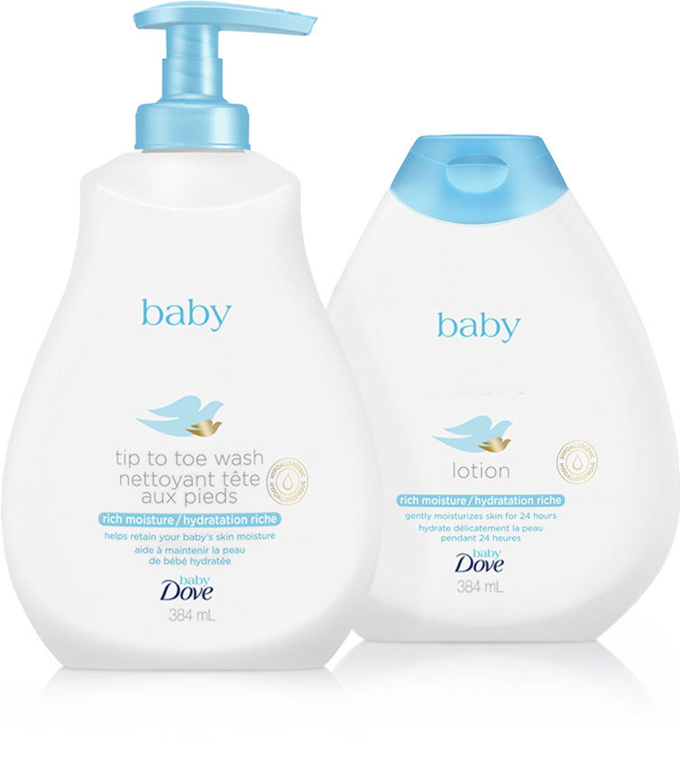 Baby Dove Wash & Baby Dove Lotion - Dove Clipart (754x840), Png Download