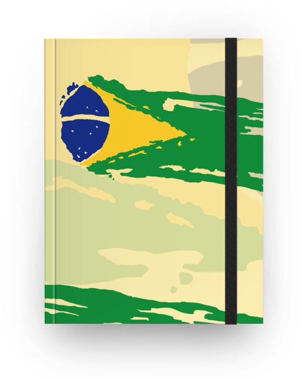 Caderno Bandeira Brasil De Mtyna - Graphic Design Clipart (800x800), Png Download