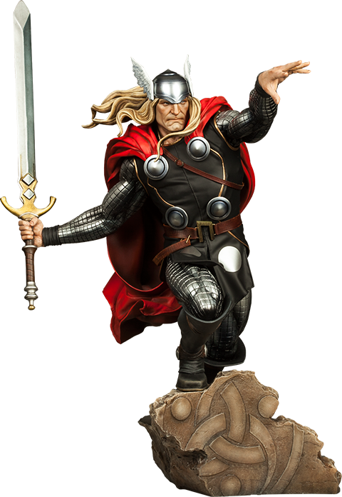 Modern Thor Statue By Sideshow Collectibles - Cuirass Clipart (480x696), Png Download
