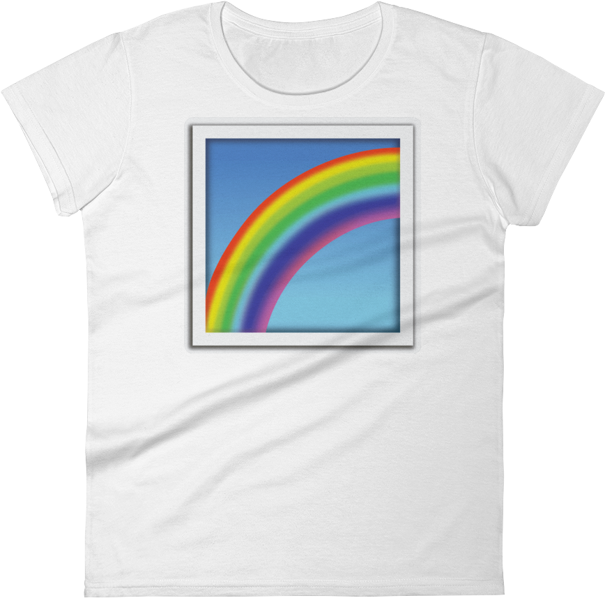 Women's Emoji T-shirt - Rainbow Clipart (868x857), Png Download