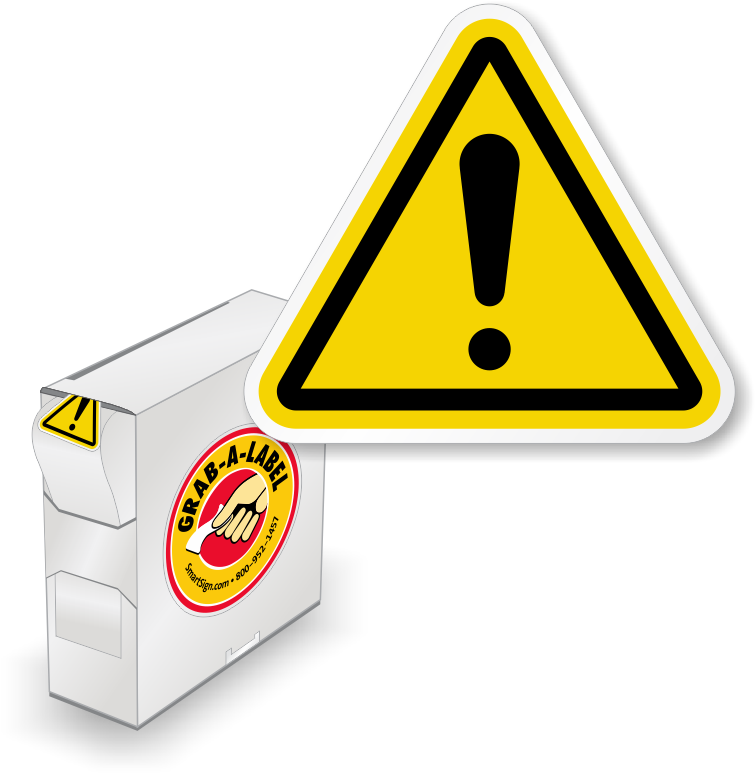 Iso Warning Exclamation Symbol Grab A Labels In Dispenser - Caution Very Hot Water Sign Clipart (800x800), Png Download