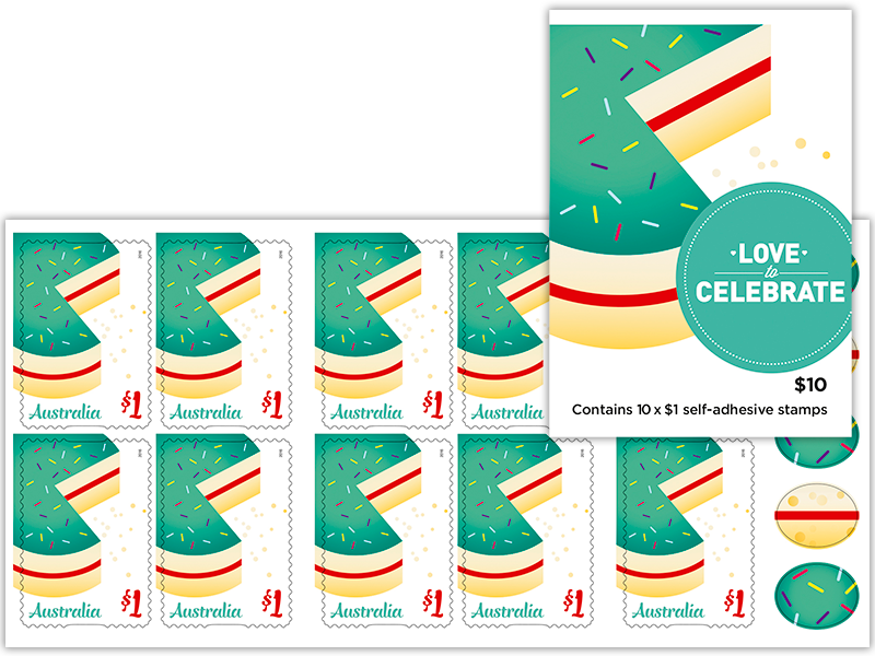 Booklet 10 X 1 Cake Stamps Clipart (800x600), Png Download