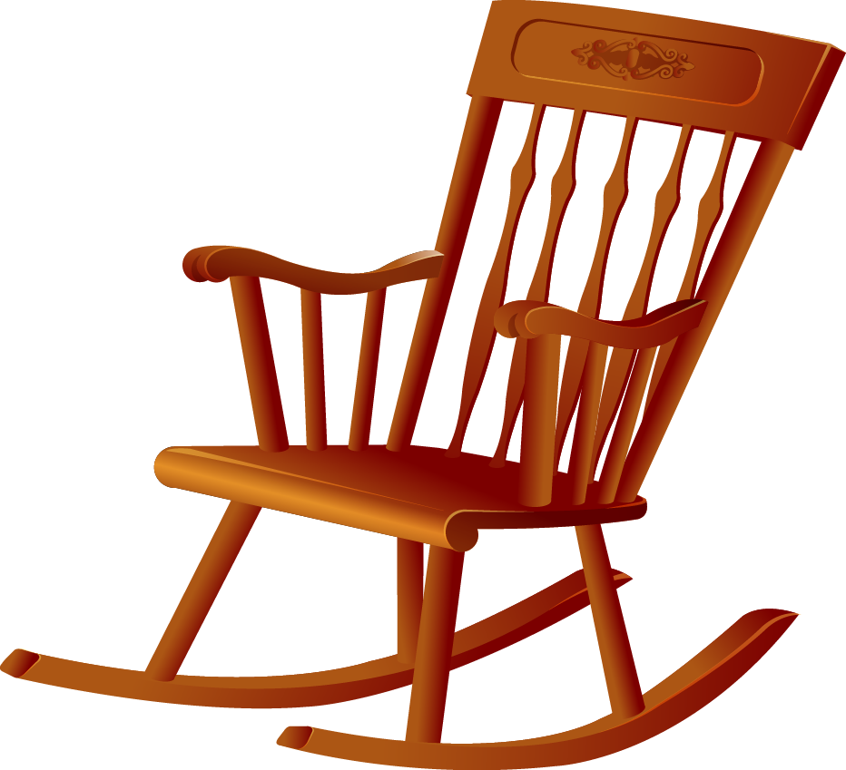 Classic Furniture Png - Rocking Chair Images Clip Art Transparent Png (932x849), Png Download