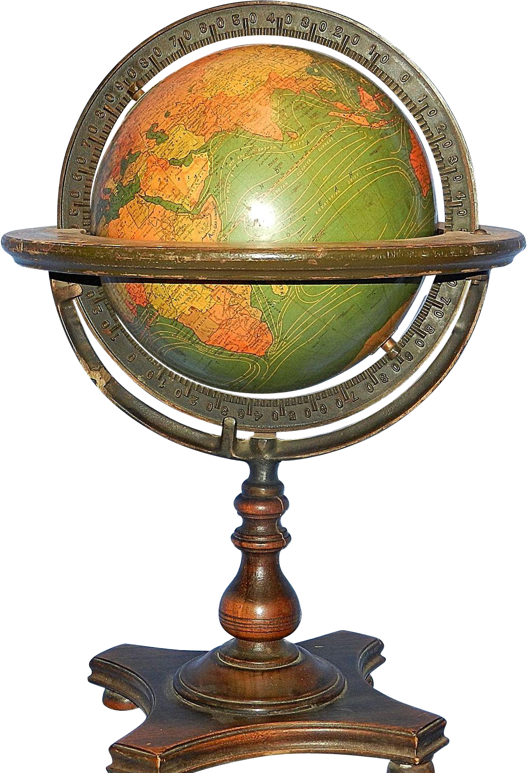 Kittinger Company Inch - Vintage Globe Png Clipart (1515x1515), Png Download