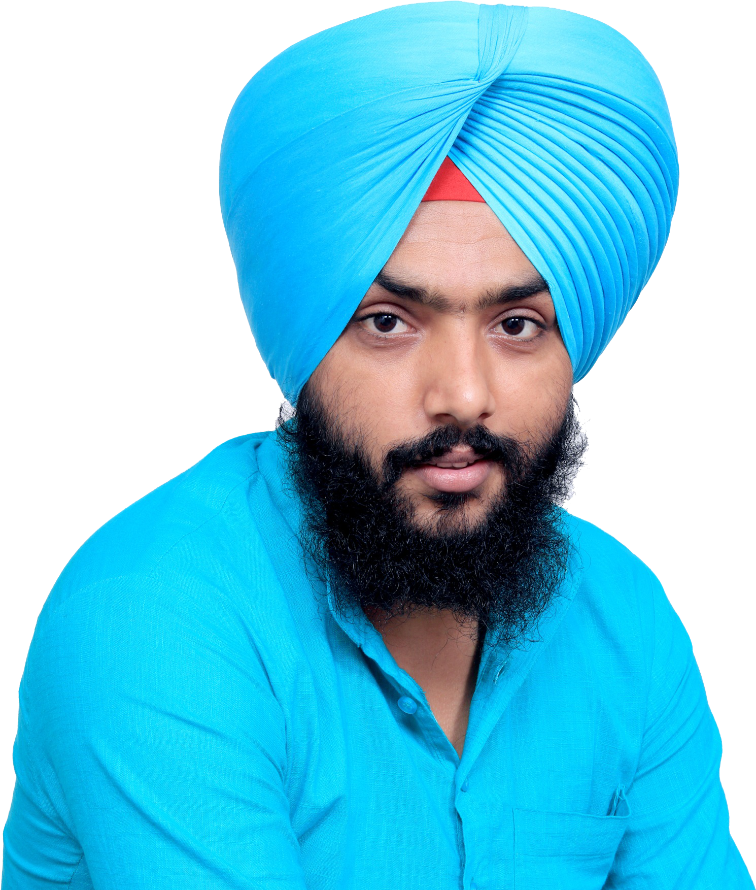 Banner Black And White T Shirt Khalsa Training Center - Khalsa Turban Clipart (1543x1760), Png Download
