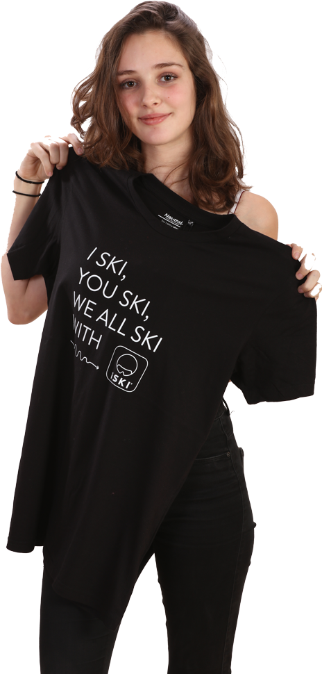 Iski Ladies Fitted T-shirt - Girl Clipart (1024x1024), Png Download