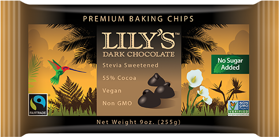 Lily's Premium Baking Chips Dark Chocolate Clipart (600x1024), Png Download