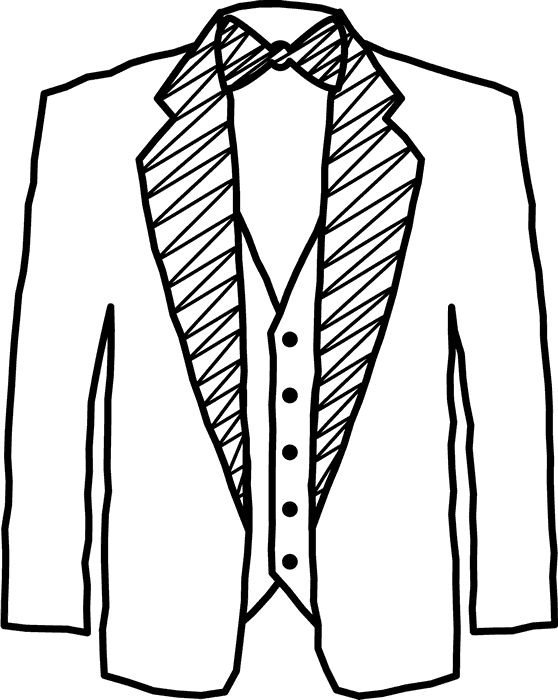 Drawing At Getdrawings Com Free For Personal - Drawing Of A Tuxedo Clipart (558x700), Png Download
