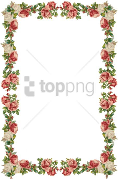 Free Png Transparent Flowers Border Png Image With - Flower Border Clipart (480x689), Png Download