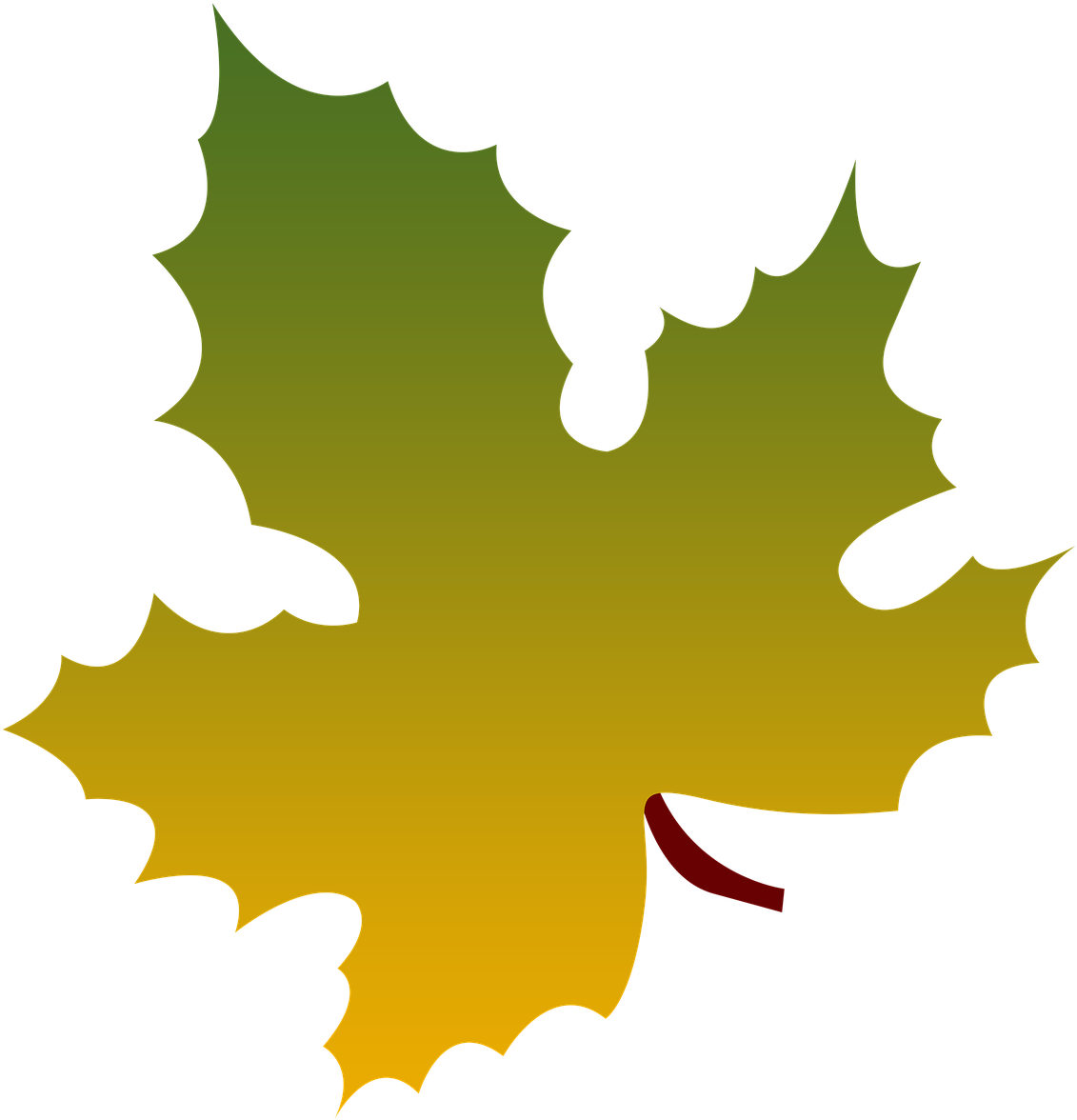 Leaf Autumn Dried Leaves - Folha De Inverno Png Clipart (1280x1280), Png Download