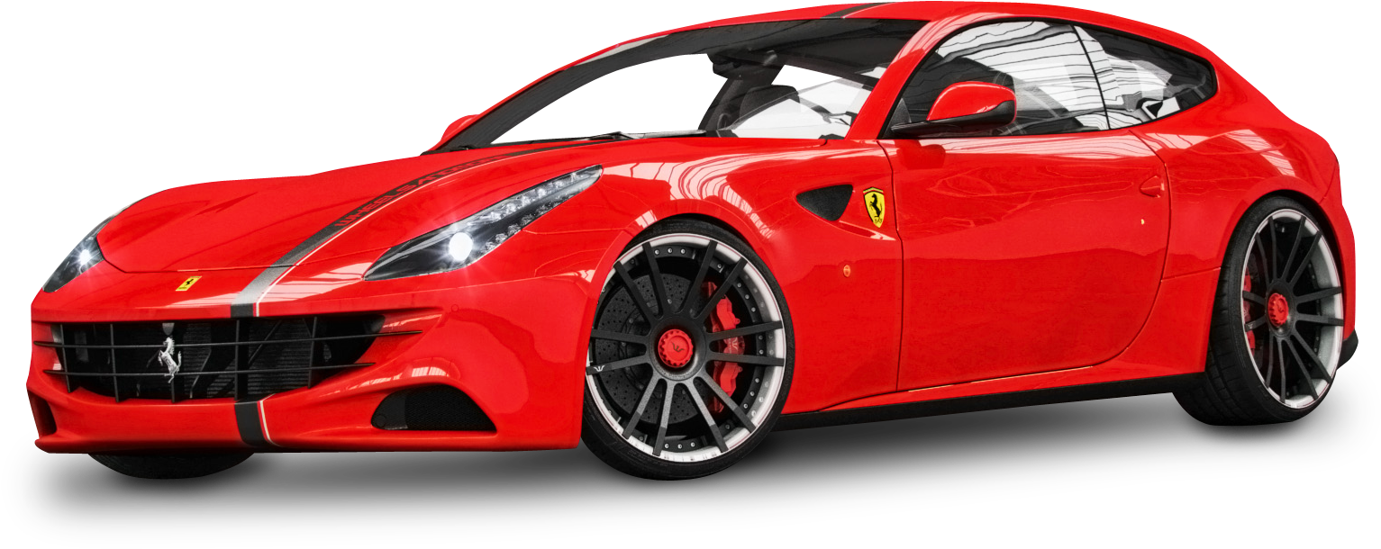 Ferrari Red Car - Ferrari Ff Mazda 3 Clipart (1588x686), Png Download