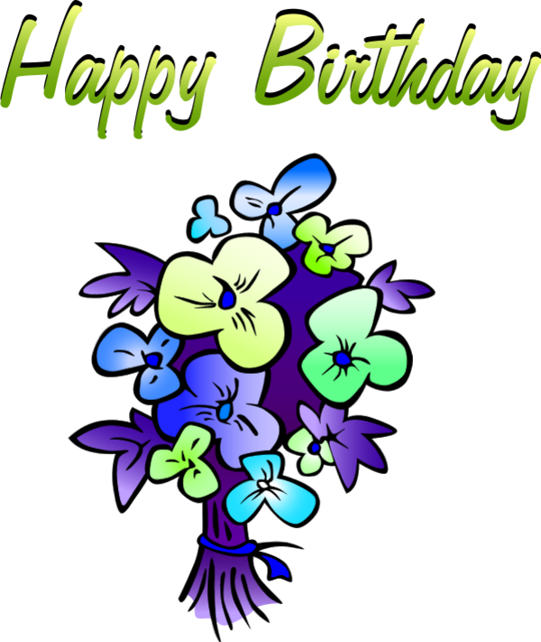 Flower Birthday Cake Clipart - Birthday Flowers Png Hd Transparent Png (600x711), Png Download