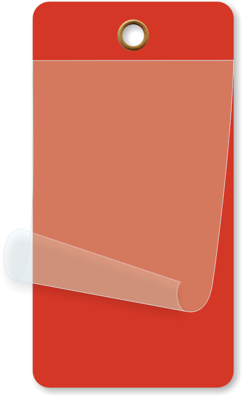 Red Self-laminating Blank Inspection Tag - Mobile Phone Clipart (490x800), Png Download